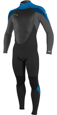 2026 ONeill Youth Epic 3/2mm Back Zip Gbs Neopreno 4215B - Black / Baliblu