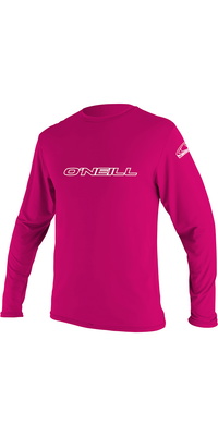 2026 ONeill Youth Basic Skins Long Sleeve Rash Tee 4341 - Watermelon