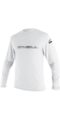 2026 ONeill Youth Basic Skins Long Sleeve Rash Tee White 4341