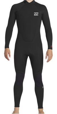 2023 Billabong Hombres Intruder 4/3mm Back Zip Neopreno ABYW100203 - Black