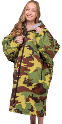 2025 Dryrobe Junior Advance Albornoz De Manga Larga V3 V3KSLSDA - Grey / Camuflaje