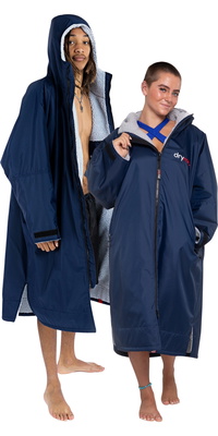 2026 Dryrobe Advance Albornoz De Manga Larga DALSV3 - Azul Marino / Grey