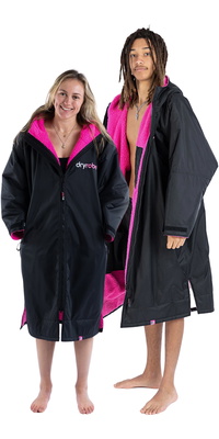 2026 Dryrobe Advance Albornoz De Manga Larga DALSV3 - Black / Rosa