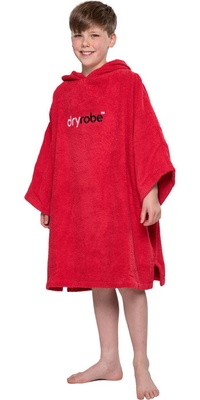 2026 Dryrobe Junior Albornoz Con Capucha De Algodón Orgánico V3DRJOCTR - Red