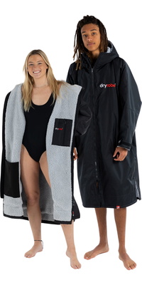 2026 Dryrobe Advance Long Sleeve Changing Robe DALSV3 - Black / Grey