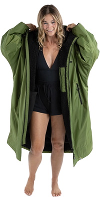 2025 Dryrobe Advance Cambiador De Manga Larga Robe V3 DALSV3 - Verde Oscuro / Black