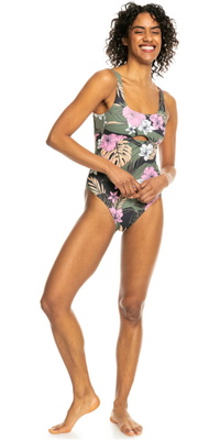Roxy Pro Traje De Baño De Una Pieza Double Line ERJX103636 - Anthracite Classic Pro Surf