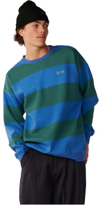 2026 Rip Curl Hombres Trastorno Rayas Crew Sudadera 0CFMFL - Riverside
