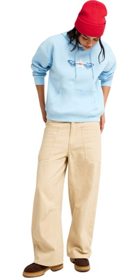 2026 Roxy Mujer Lugar Perfecto Hoodie ERJFT05110 - Cerulean