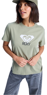 2026 Roxy Mujer Ocean Arte De Carretera Camiseta ERJZT06015 - Oil Green