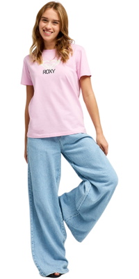 2026 Roxy Mujer Ocean Arte De Carretera Camiseta ERJZT06015 - Pink Lavender