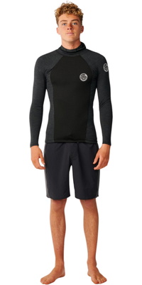 2026 Rip Curl Hombres Ultimate Search Chaleco De Manga Larga Con Capucha 12IMWJ - Black