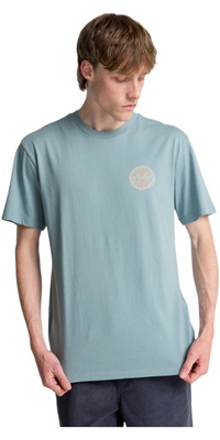 2026 Billabong Hombres Lápiz Ola Camiseta EBYZT00525 - Washed Blue