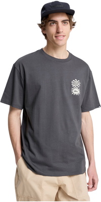 2026 Quiksilver Hombres Evo Flor De Paz T-Shirt EQYZT08264 - Tarmac