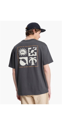 2026 Quiksilver Hombres Evo Flor De Paz T-Shirt EQYZT08264 - Tarmac
