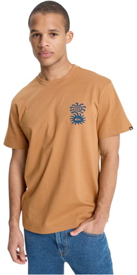 2026 Quiksilver Hombres Evo Flor De Paz T-Shirt EQYZT08264 - Tobacco Brown