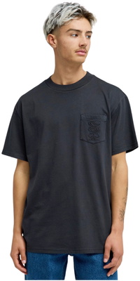 2026 Quiksilver Hombres Camiseta Lavada Oxni EQYKT04413 - Black