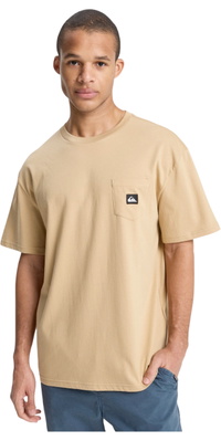 2026 Quiksilver Hombres Salt Bolsillo De Agua Camiseta EQYZT08205 - Khaki