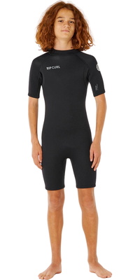 2026 Rip Curl Groms Trad 2mm Back Zip Shorty Neopreno 003TSP - Black