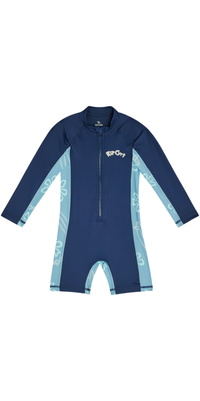 2026 Rip Curl Junior Ride Traje De Baño De Manga Larga Wave UPF 129TRV - Light Navy