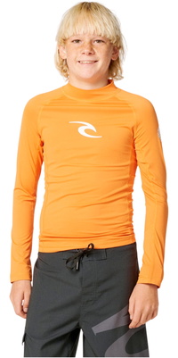 2026 Rip Curl Junior Camiseta De Lycra De Manga Larga Waves UPF 12VBRV - Vitamin C