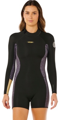 2026 Rip Curl Mujer Dawn Patrol 2/2mm Back Zip Manga Larga Traje De Primavera 142WSP - Natural