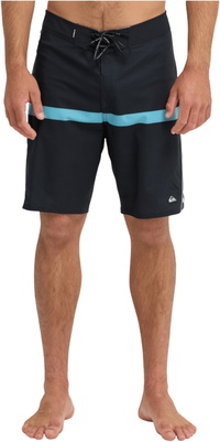 2026 Quiksilver Hombres Highline Bañador De 50 Cm Con Estampado EQYBS04930 - Black Aerostripe