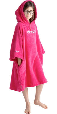 2026 Dryrobe Junior Albornoz De Cambio De Toalla Orgánico ORGANICJTCRHP - Hot Pink