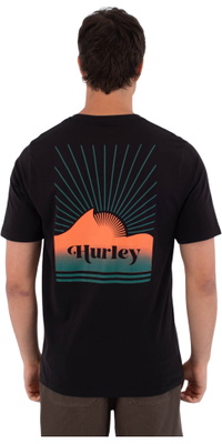 2026 Hurley Hombres Prensa De Impresión Surfwar Camiseta MTSEUED0020 - Black