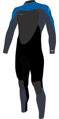2026 O'Neill Junior Epic 5/4mm Back Zip Wetsuit 4219B - Black / Slate / Baliblu