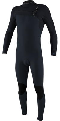 2026 O'Neill Mens Hyperfreak+ 4/3mm Chest Zip Wetsuit 5344 - Carbon / Dark Slate