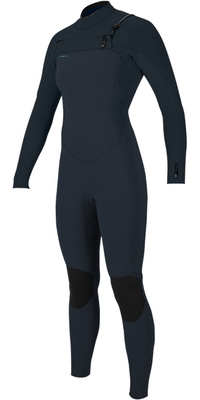 2026 O'Neill Womens Hyperfreak+ 4/3mm Chest Zip Wetsuit 5349 - Dark Orion