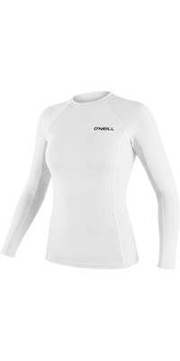 2026 ONeill Mujer Básico Skins Manga Larga Lycra Vest 5718 - White