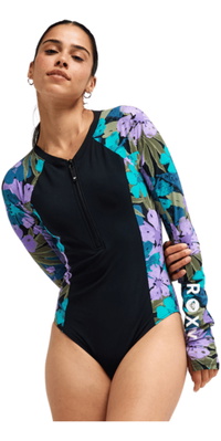 2026 Roxy Mujer Active Traje De Baño De Manga Larga De Una Pieza ERJWR03943 - Viola Golden Gal S