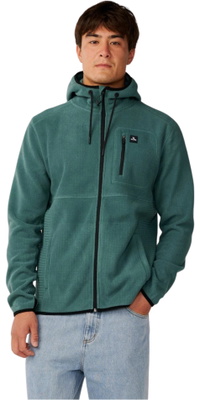 2026 Rip Curl Hombres Partido Polar Zip Thru Fleece 08VMFL - Muted Green