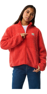 2026 Rip Curl Mujer Cada Día Polar Zip Thru Fleece 0B8WFL - Red