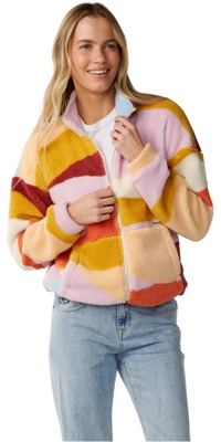2026 Rip Curl Mujer Retro Swell Estándar Polar Cremallera Thru Fleece 0D7WFL - Multi