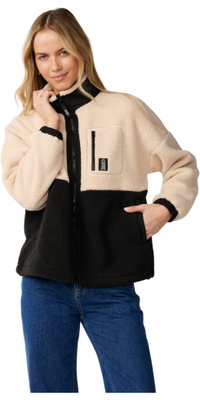 2026 Rip Curl Mujer S-Series Bonded Polar Cremallera Thru Fleece 0DDWFL - Black