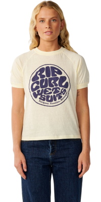 2026 Rip Curl Mujer Stephanie Gilmore Camiseta De Manga Ancha Wettie Ringer 0K6WTE - Soft Yellow