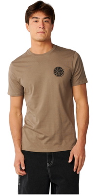2026 Rip Curl Hombres Camiseta Icon Wettie 10VMTE - Walnut