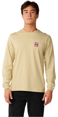 2026 Rip Curl Hombres Insignia De Línea Fluida Camiseta De Manga Larga 13UMTE - Khaki Sand