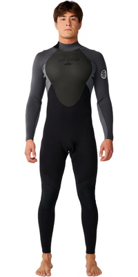 2026 Rip Curl Hombres Omega 4/3mm Back Zip Neopreno 188MFS - Grey