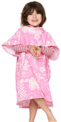 2026 Rip Curl Junior Toalla De Algodón Mixta Con Cierre De Snapper Hooded 00AJTO - Natural / Pink
