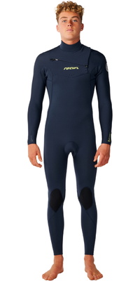 2026 Rip Curl Hombres Dawn Patrol Pro 4/3mm Chest Zip Neopreno 16WMFS - Navy