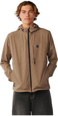 2026 Rip Curl Hombres Elite Chaqueta Con Cremallera Anti-Series Zip Thru CJKAX9 - Walnut