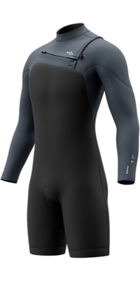 2026 Mystic Hombres Motion 3/2mm Chest Zip Manga Larga Shorty Neopreno 35000.270013 - Tidal Blue