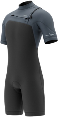 2026 Mystic Hombres Motion 3/2mm Chest Zip Shorty Neopreno 35000.270014 - Tidal Blue