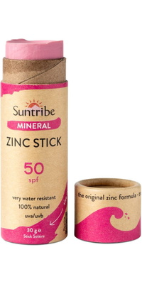 2026 Suntribe Orgánico Mineral Zinc Protector Solar En Barra SPF 50 STZS - Pretty Pink