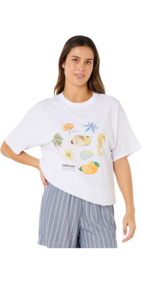 Rip Curl Mujer Camiseta Poolside Heritage 0M4WTE - Optical White