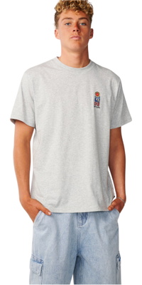 Rip Curl Hombres Serie Search Vaporcool Stack Camiseta Relajada 16IMTE - Grey Marle
